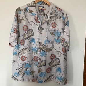 100% silk Havana Jack café shirt size large